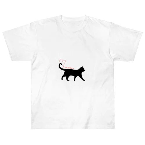 黒猫のの ヘビーウェイトTシャツ