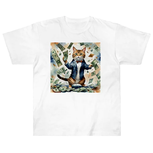 猫社長 ヘビーウェイトTシャツ