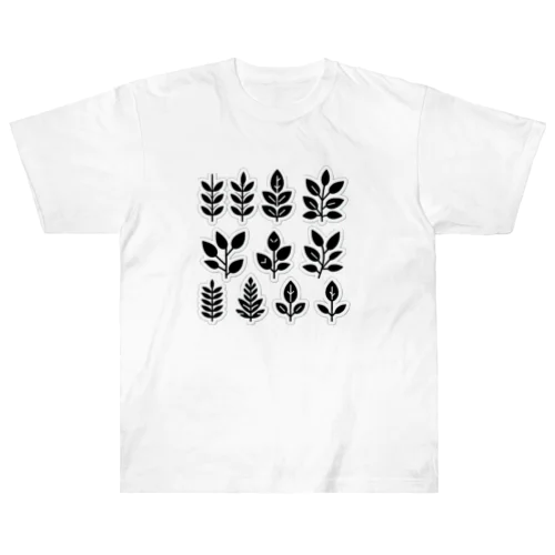 植物の葉っぱ Heavyweight T-Shirt