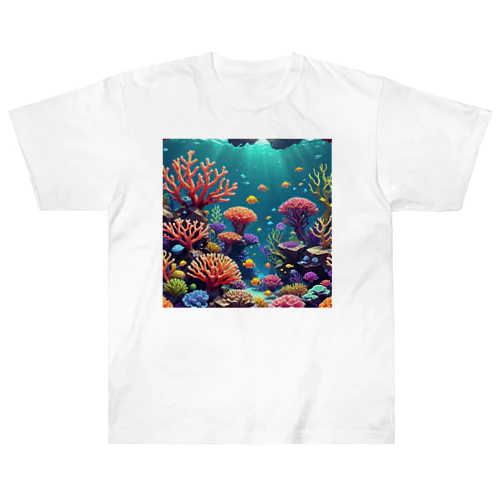 ローポリ風サンゴ ヘビーウェイトTシャツ