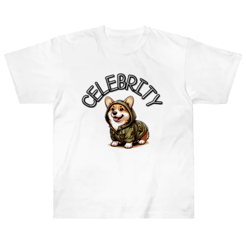 セレブリティ犬　〜コーギー〜 Heavyweight T-Shirt