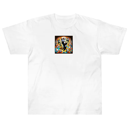 猫のダンスパーティー Heavyweight T-Shirt