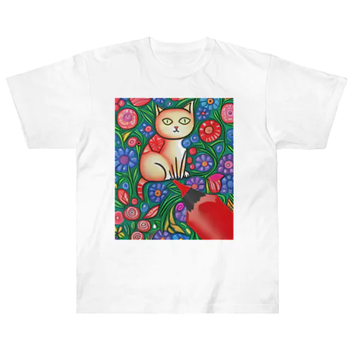 お花大好き「ソル」 Heavyweight T-Shirt