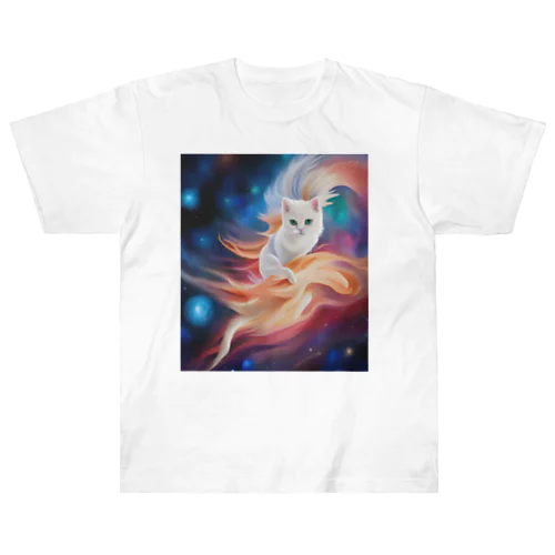 宇宙猫 ヘビーウェイトTシャツ