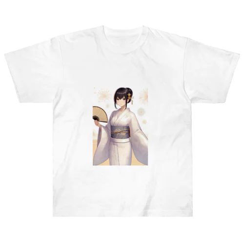 浴衣の彼女 Heavyweight T-Shirt