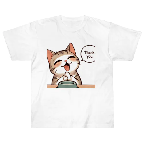 サンキュー猫 ヘビーウェイトTシャツ