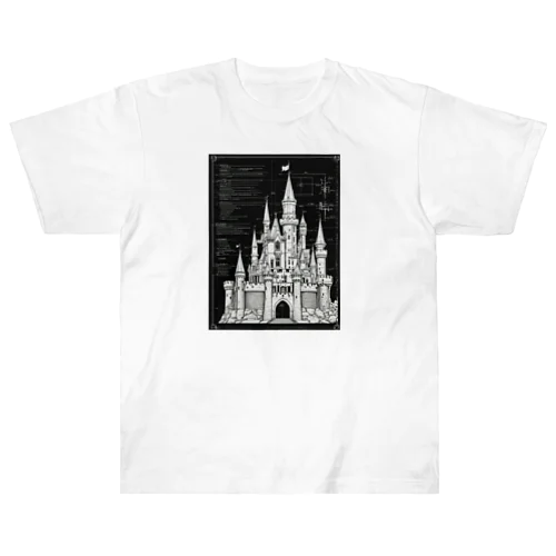 どこかのお城の設計図 ヘビーウェイトTシャツ