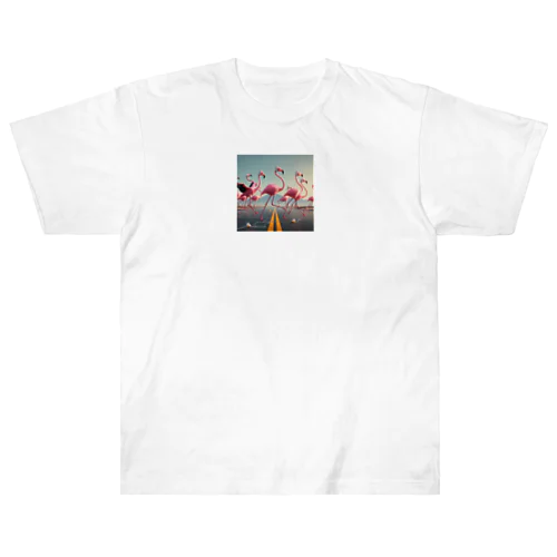 サイズフリー ミュージックフラミンゴ Heavyweight T-Shirt