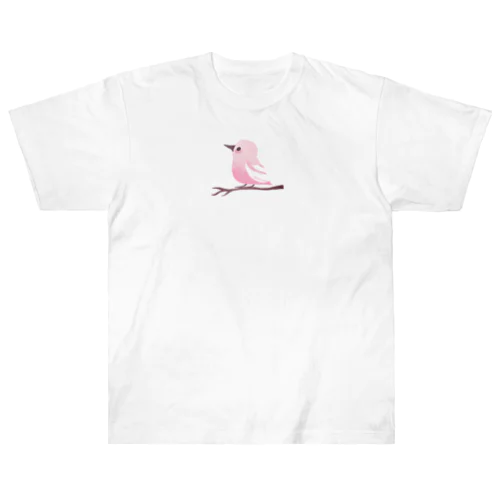 ピンクの小鳥ちゃん ヘビーウェイトTシャツ
