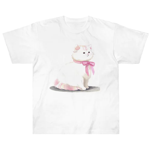 ふわふわ猫ちゃん Heavyweight T-Shirt