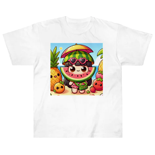 スイカになりたい！ガール ヘビーウェイトTシャツ