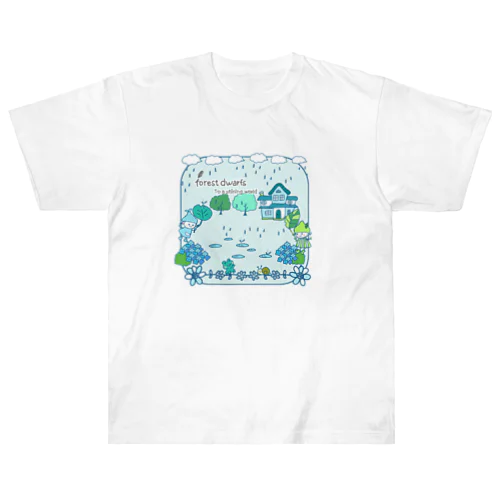 雨の日の森の小人たち Heavyweight T-Shirt