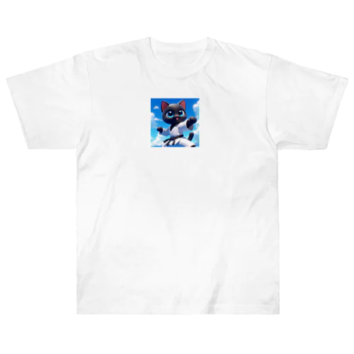 空手家クロネコ君・バージョン２ Heavyweight T-Shirt