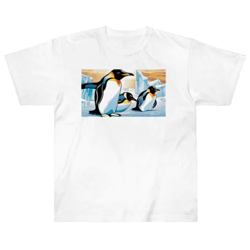 ペンギンと流氷 Heavyweight T-Shirt