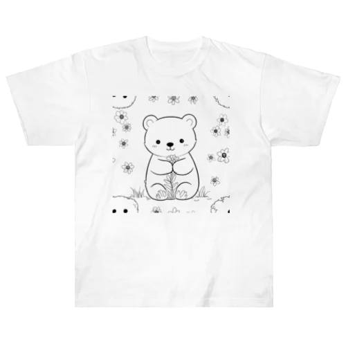 かわいいクマ ヘビーウェイトTシャツ