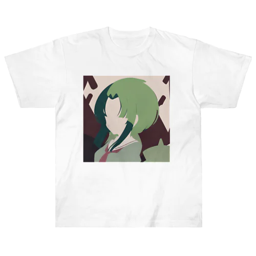 緑の女の子 Heavyweight T-Shirt