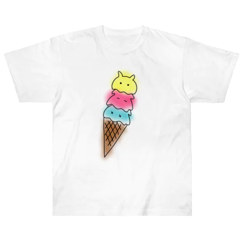 今にも溶けそうなアイス ヘビーウェイトTシャツ