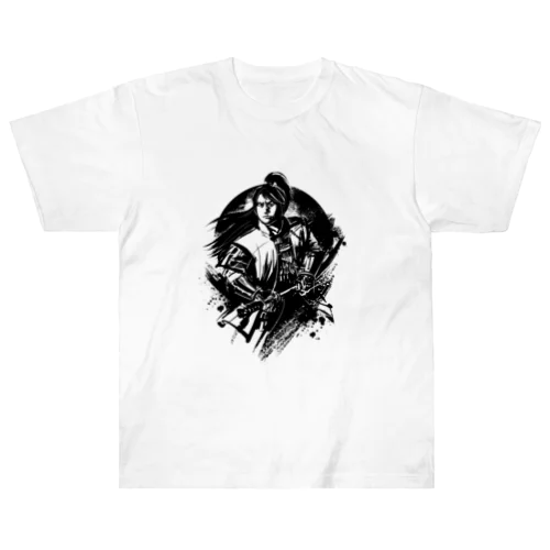 ミスター武士道シャツシリーズモノクロ Heavyweight T-Shirt