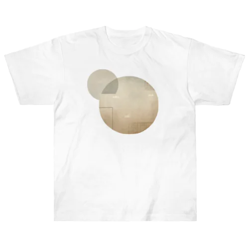 月のような抽象画 Heavyweight T-Shirt