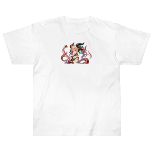 愛らしい龍娘 Heavyweight T-Shirt