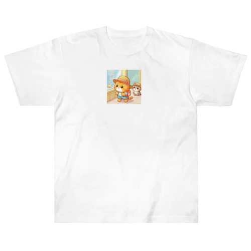 にゃんともキュートなショッピングタイム♪ ヘビーウェイトTシャツ