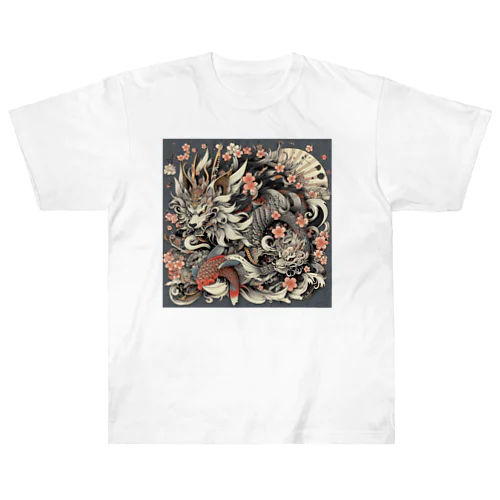 狼シリーズ@鯉 Heavyweight T-Shirt