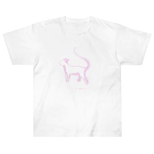 ピンク猫のミーア 降臨 Heavyweight T-Shirt