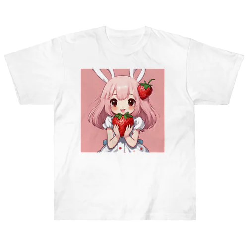 いちご大好き、うさみみチャコちゃん Heavyweight T-Shirt