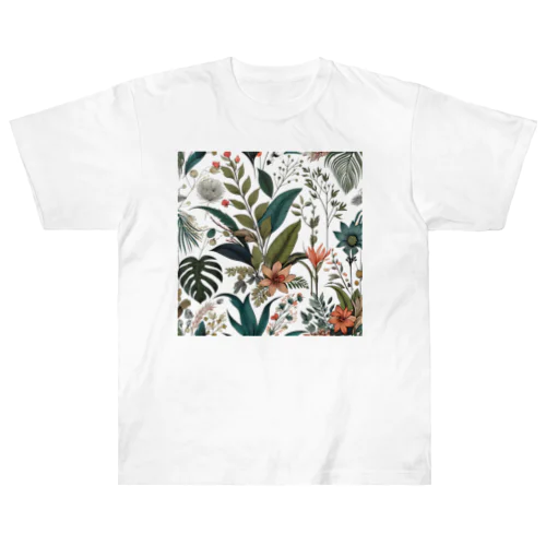 Botanical patterns with a modern twist Heavyweight T-Shirt