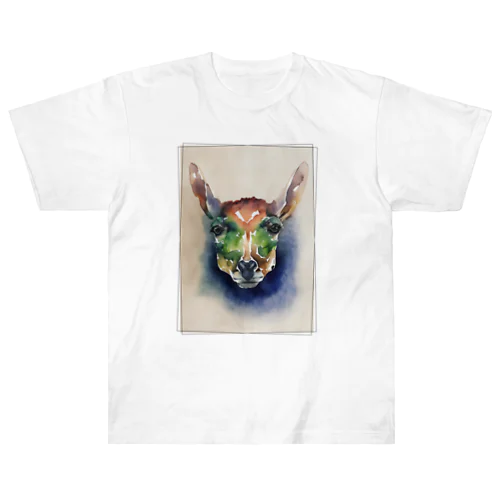 002_A stylishly gazing deer Heavyweight T-Shirt