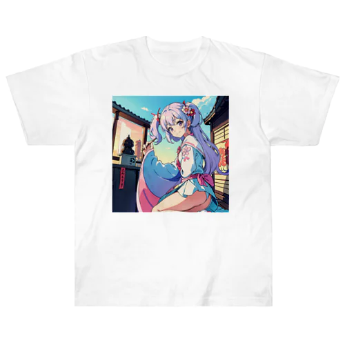 魔法巫女少女 Heavyweight T-Shirt