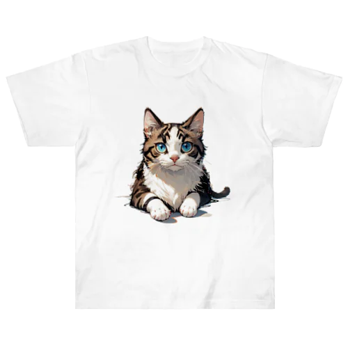 ン猫ちゃん！！ ヘビーウェイトTシャツ