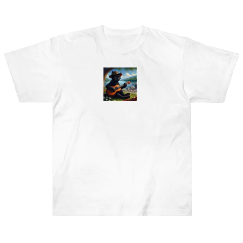 吟遊詩人ネコ「りとぴ」 Heavyweight T-Shirt