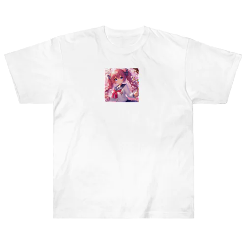 かわいい女の子のキャラクターグッズ Heavyweight T-Shirt