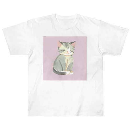 子猫のこめちゃん Heavyweight T-Shirt