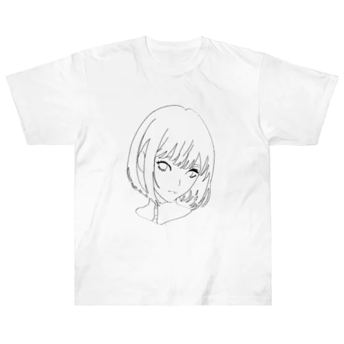 美少女線画2 Heavyweight T-Shirt