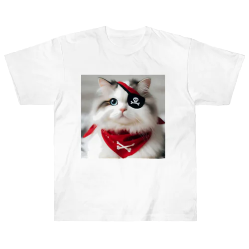 海賊猫ちゃん Heavyweight T-Shirt