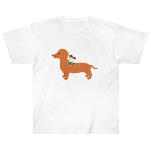 Kids on the dog Heavyweight T-Shirt