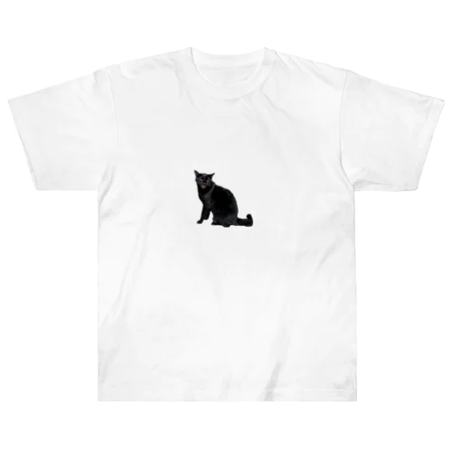 ヘタレな黒猫男子 Heavyweight T-Shirt