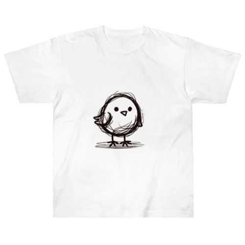 てがきひよこのピピ ヘビーウェイトTシャツ