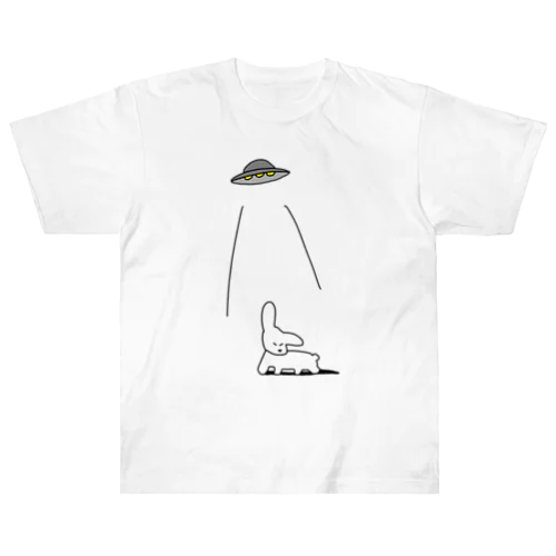 踏ん張ってるイヌとUFO Heavyweight T-Shirt