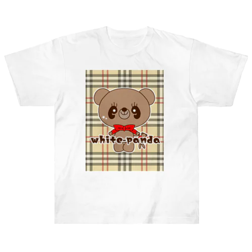 チェック大好きくまくん♪ Heavyweight T-Shirt