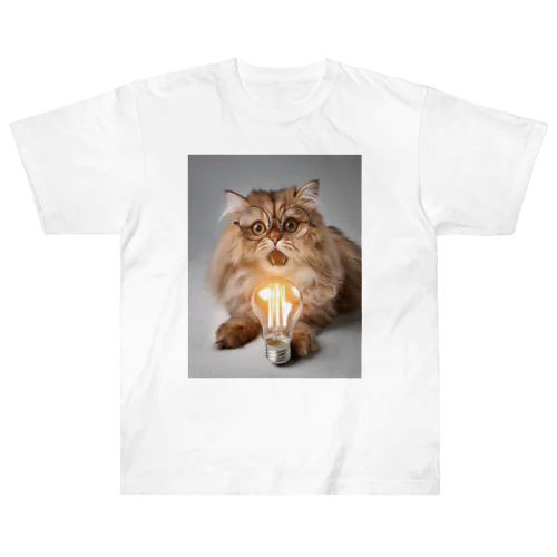 ペルシャ猫💡 ヘビーウェイトTシャツ