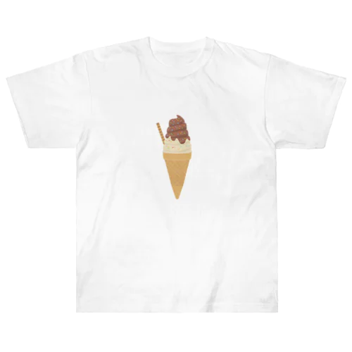 チョコレートサンデーソフトクリーム Heavyweight T-Shirt