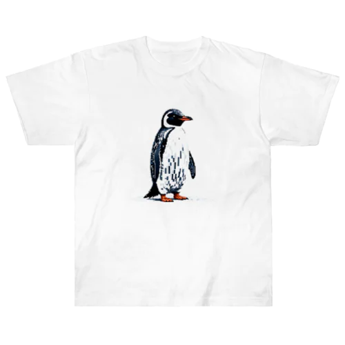 ドット絵ペンギン君 ヘビーウェイトTシャツ