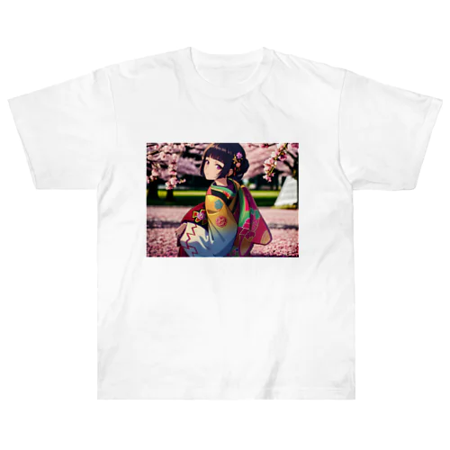 Sakura girl ヘビーウェイトTシャツ