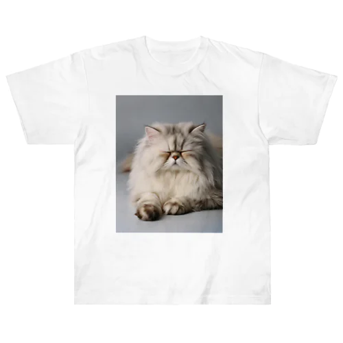 ペルシャ猫😴 ヘビーウェイトTシャツ