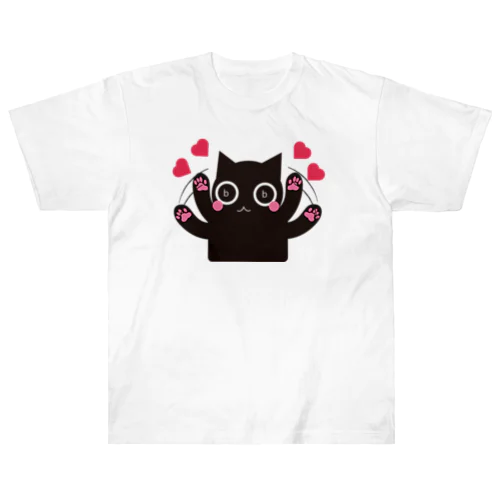 くろねこｂｂでれバージョン Heavyweight T-Shirt