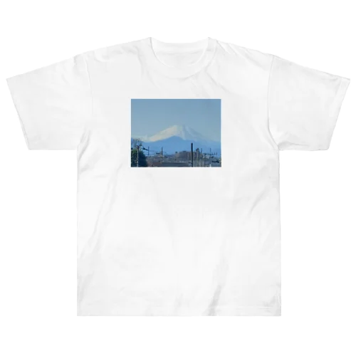 元日の富士山 Heavyweight T-Shirt