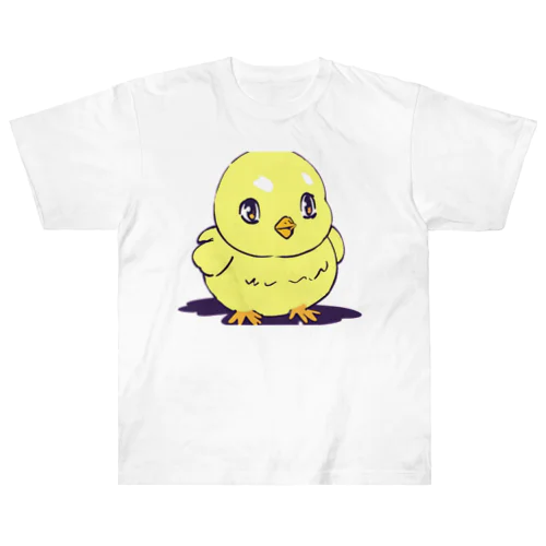 可愛いひよこの挨拶 Heavyweight T-Shirt